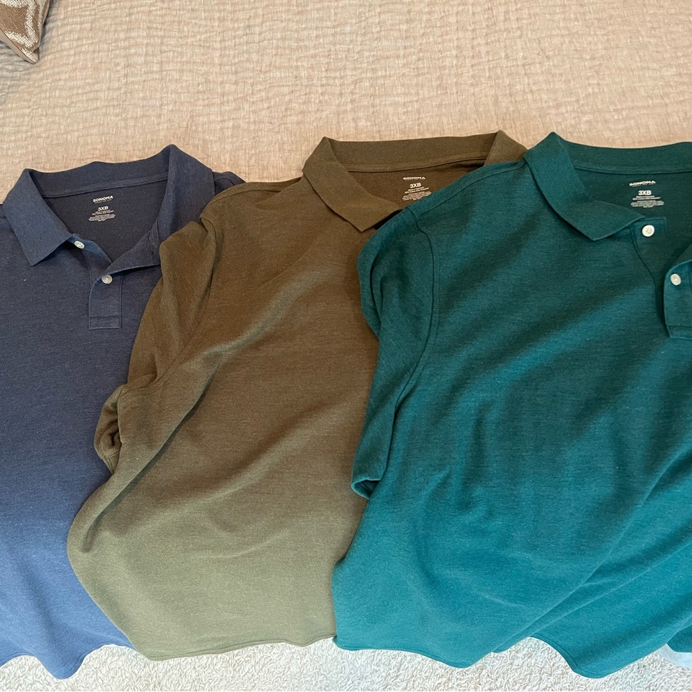 Men’s Polo style short sleeve shirts